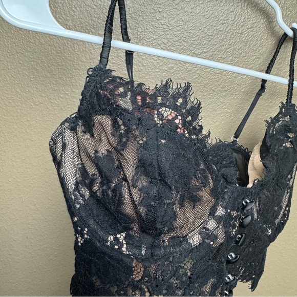 For Love and Lemons Faye Lace Underwire Bustier Corset Bra black EUC C - Picture 6 of 9
